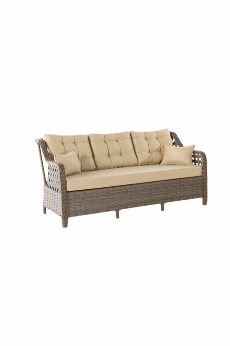 Hanah Home Conjunto de Jardín Rondi Crema y Marrón